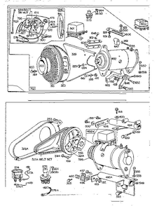 Generator Electric Starter Diagram and Parts List for 233401-233499 0010 - 0060 Briggs and Stratton Engine